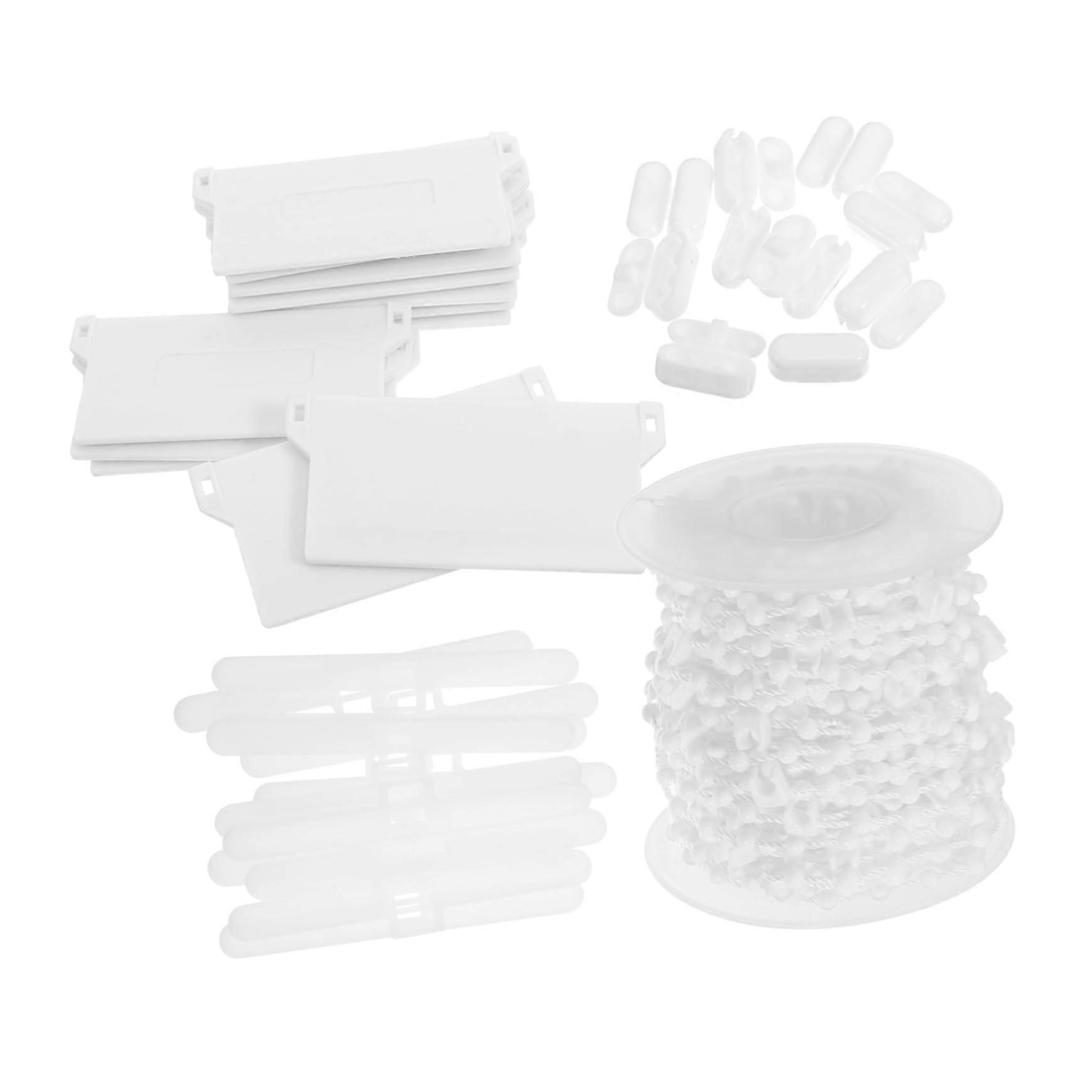 Curtain Accessories Set for Roller Blinds and Vertical Blinds, Pearl Chain Replacement Parts, Compatible with Standard Sizes