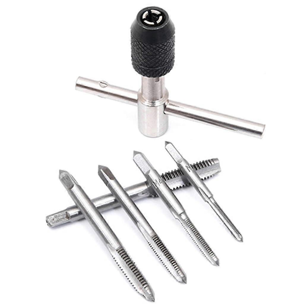 Handgewindebohrer Set - Metric Thread Tap and Die Holder with Reamer, Durable Steel Tools for Precision Cutting