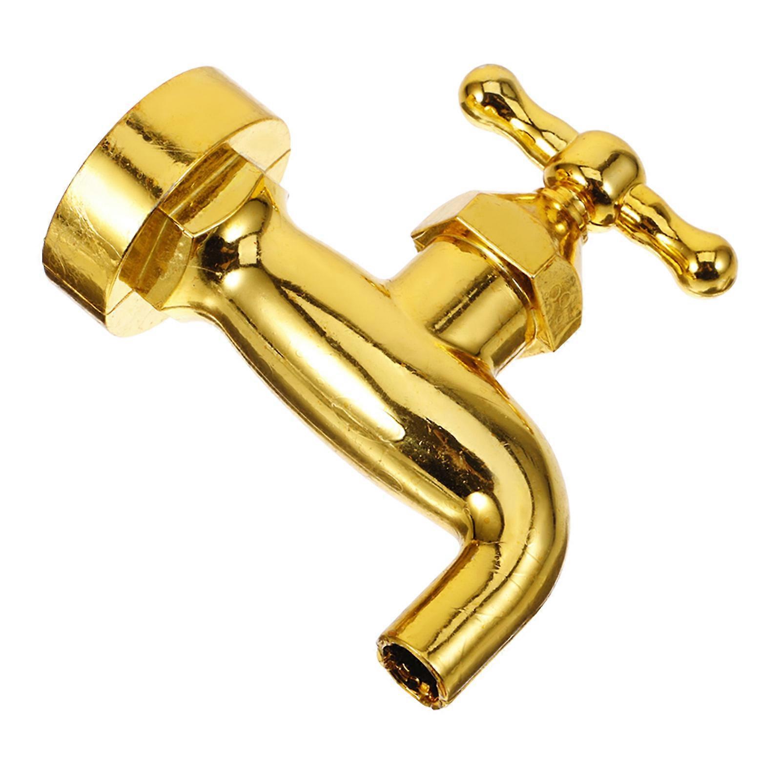 Golden Floating Plastic Fountain Faucet for Garden Decoration Weatherproof and Fade Resistant 6.5 Inches