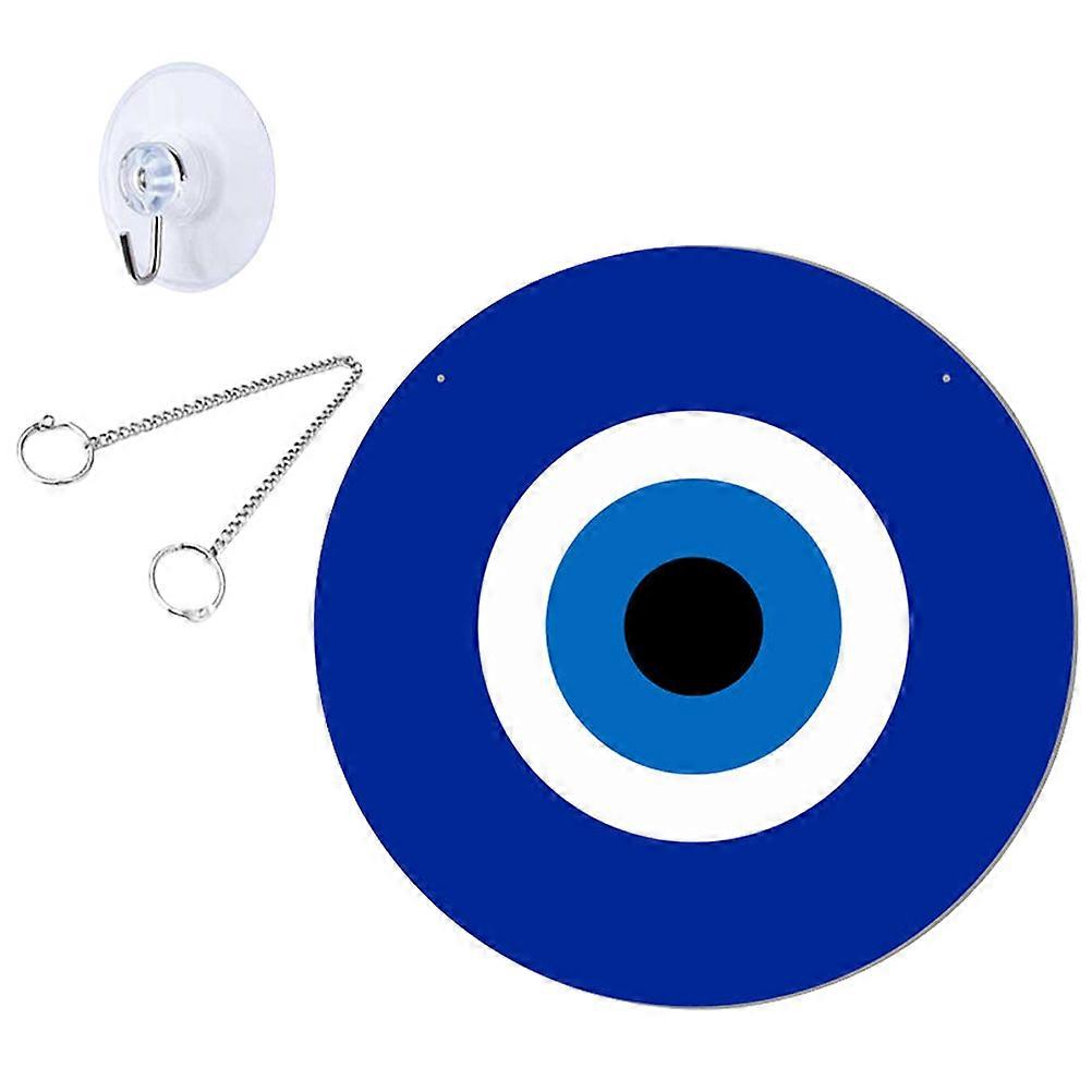 1 Set Evil Eye Hanging Pendant Amulet Lightweight Design with Chain Suction Hook Home Shop Decoration Protective Ornament for Friends and Family