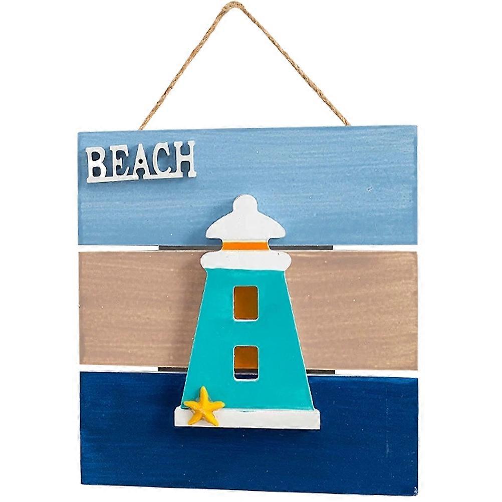 Mediterranean Style Hanging Sign for Wall Decor Assorted Color Durability Ensured by Density Board and Hemp Rope