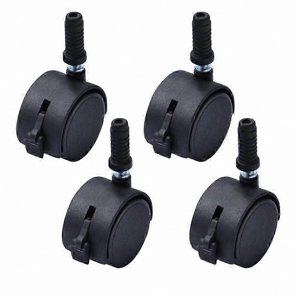 4-Pack 2" Swivel Caster Wheels with 360° Rotation Plate and Bearing for Office Chairs