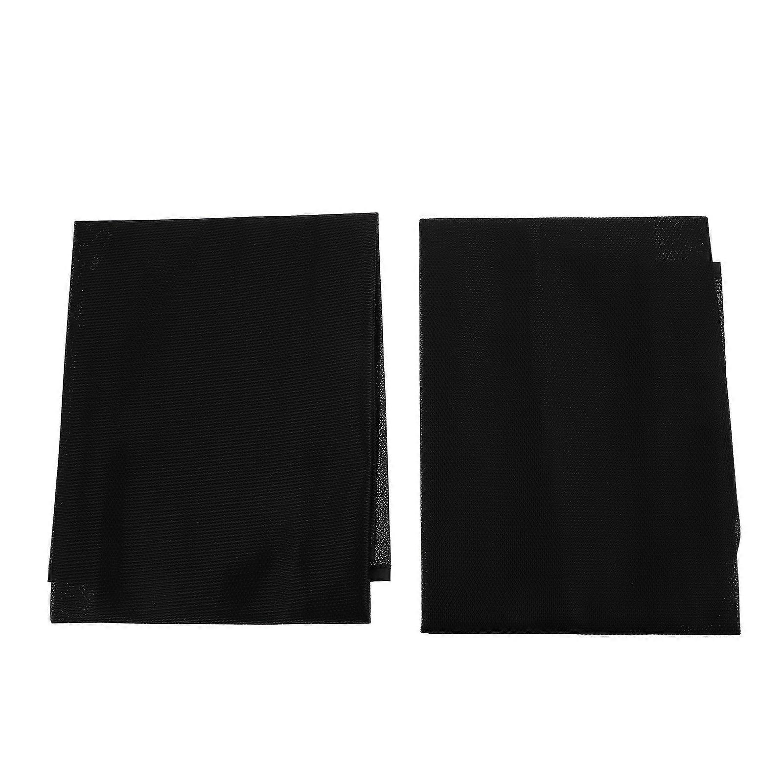 Magnetic Car Sunshade Curtains Flexible Mesh Black for Side Rear Window 2Pcs