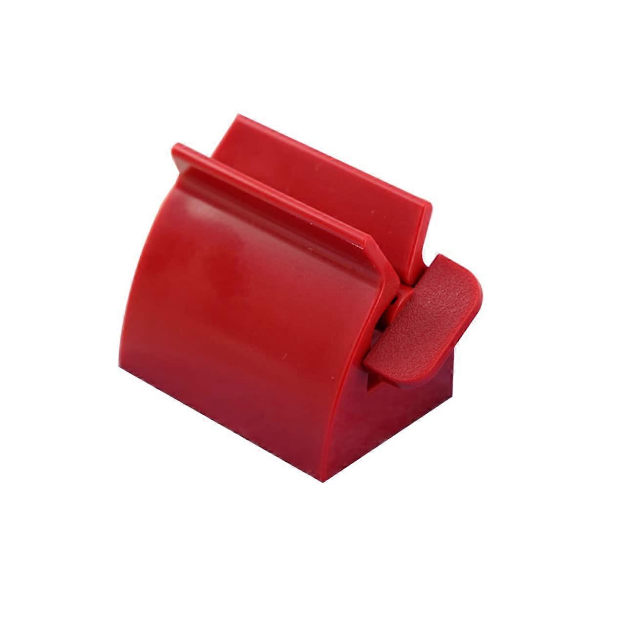 Toothpaste Tube Squeezer for Rolling Automatic Dispenser, Red, Saves 30% Compared to Plastic Tubes, Easy to Use