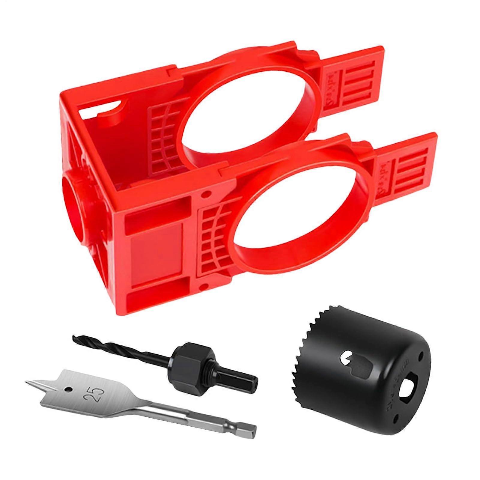 Trloch drilling set Door handle hole saw set Strike plates For measurement