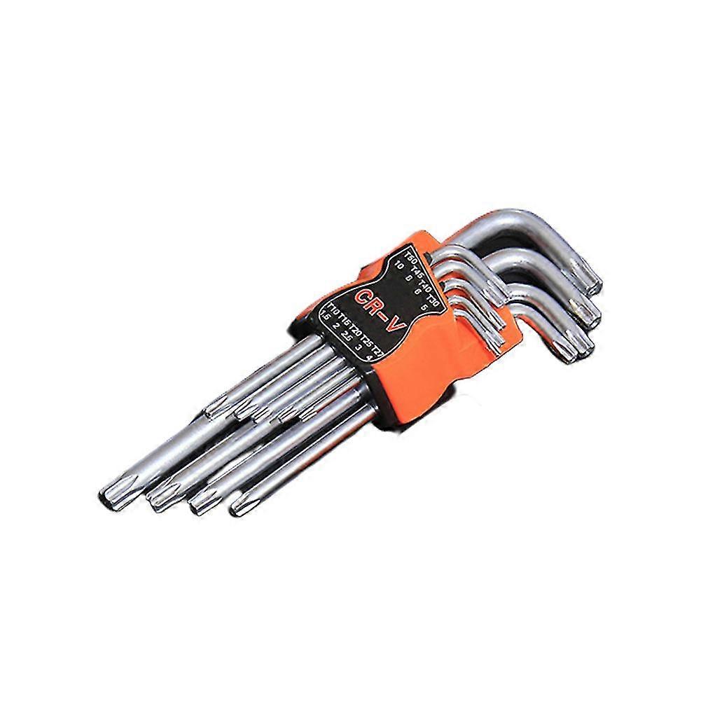 2025 9Pcs/Set Double End L Shape Screwdriver Hex Allen Wrench Torx Head Spanner Tools