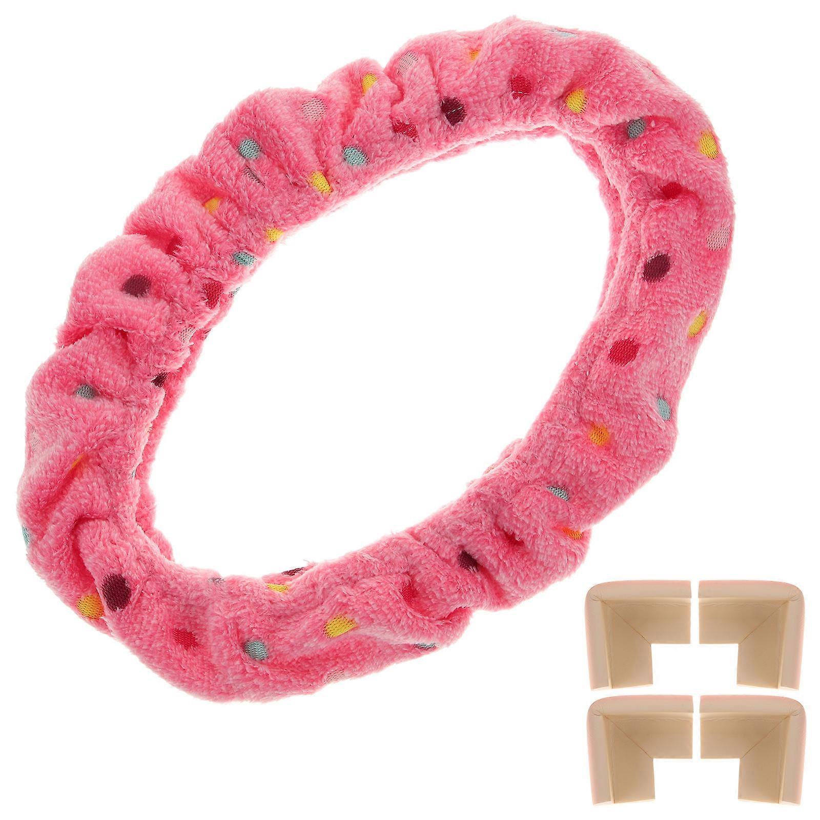 Craft Sewing Protective Ring Set For Embroidery And Handicraft Tools With Comfortable Pink Foam Plastic For Needle Injury Protection 1 Set