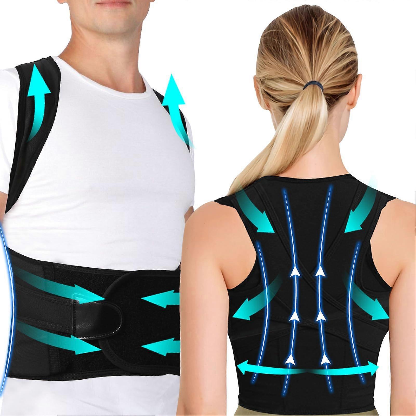 Back Straightener, Posture Corrector, Adjustable, Breathable, Invisible Under Clothing, XL