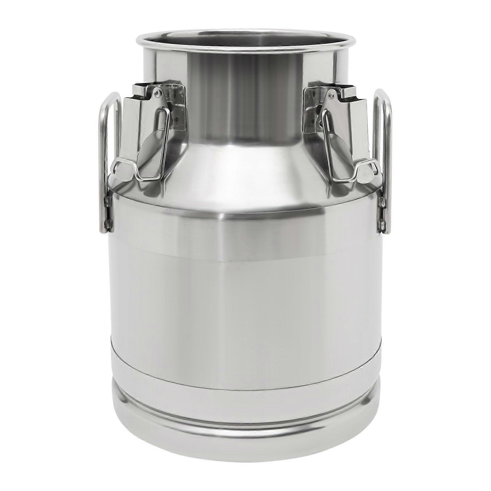 Canette de lait 10L 201 Pot à lait en acier inoxydable Seau scellé avec couvercle