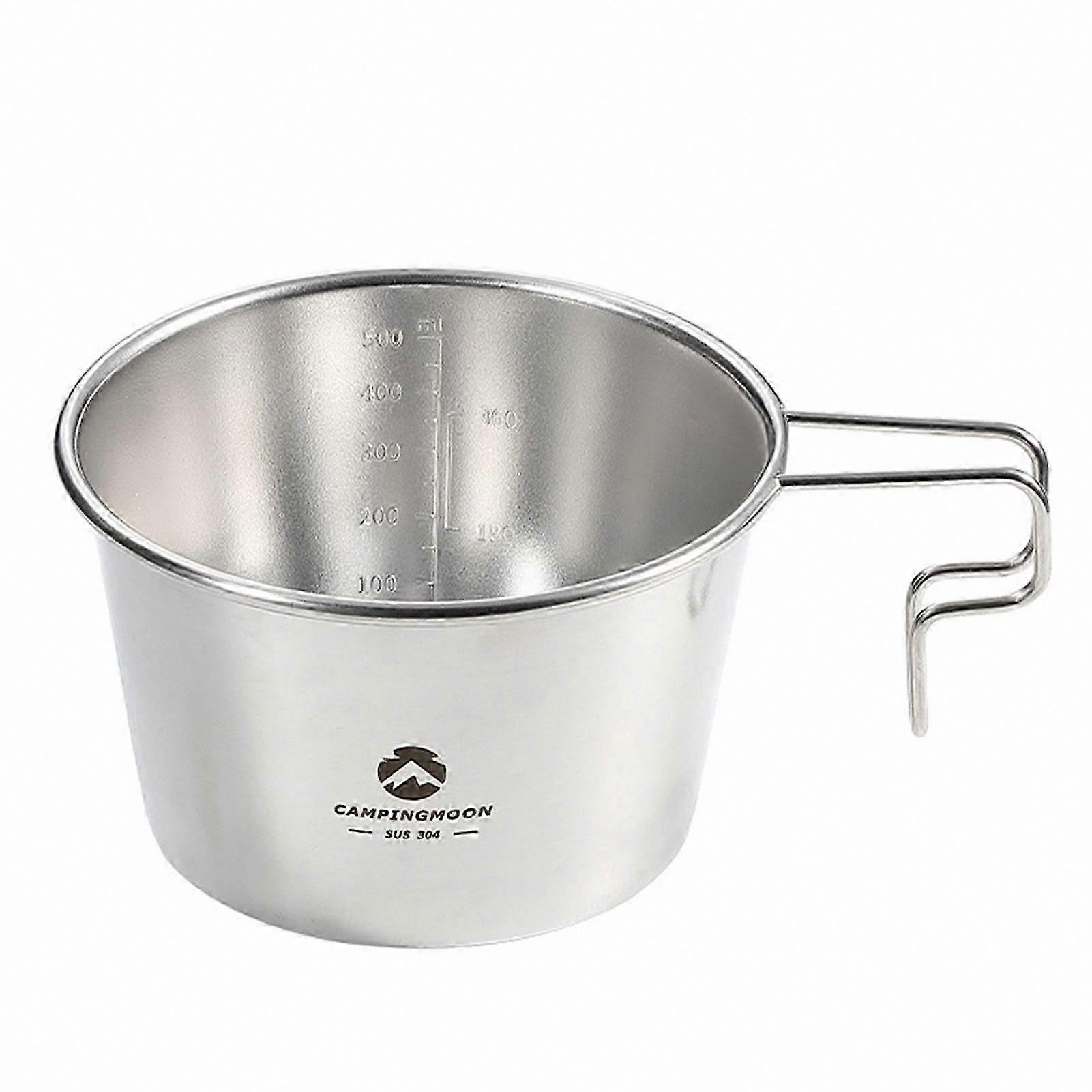 600ml Durable Steel Cup for Camping, Hiking, Backpacking, and Picnic Use