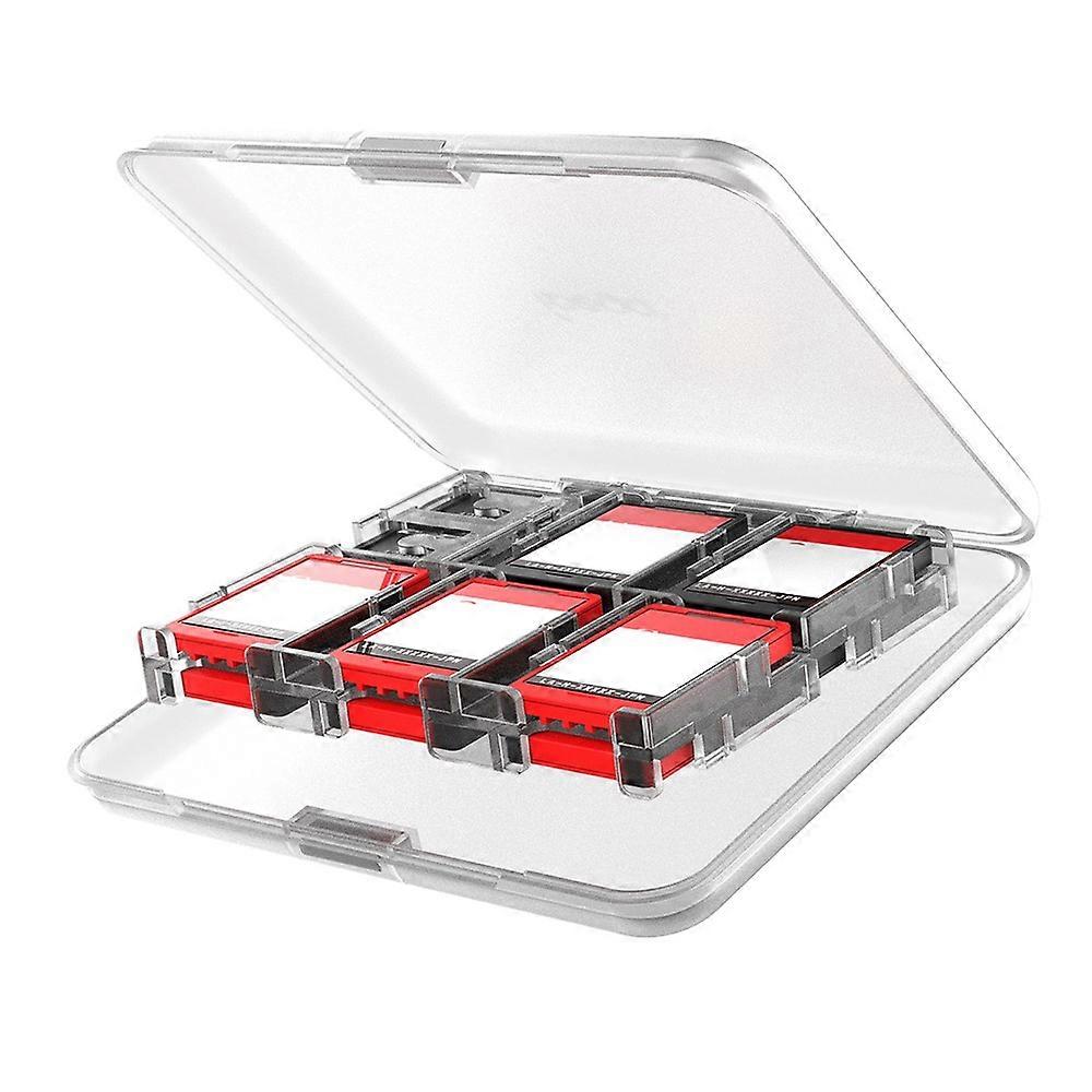 IPEGA PG-SW2107 Compatible For Nintendo Switch 2 Transparent Magnetic Game Card Storage Case Holds 12 Game Cards and 2 TF Cards
