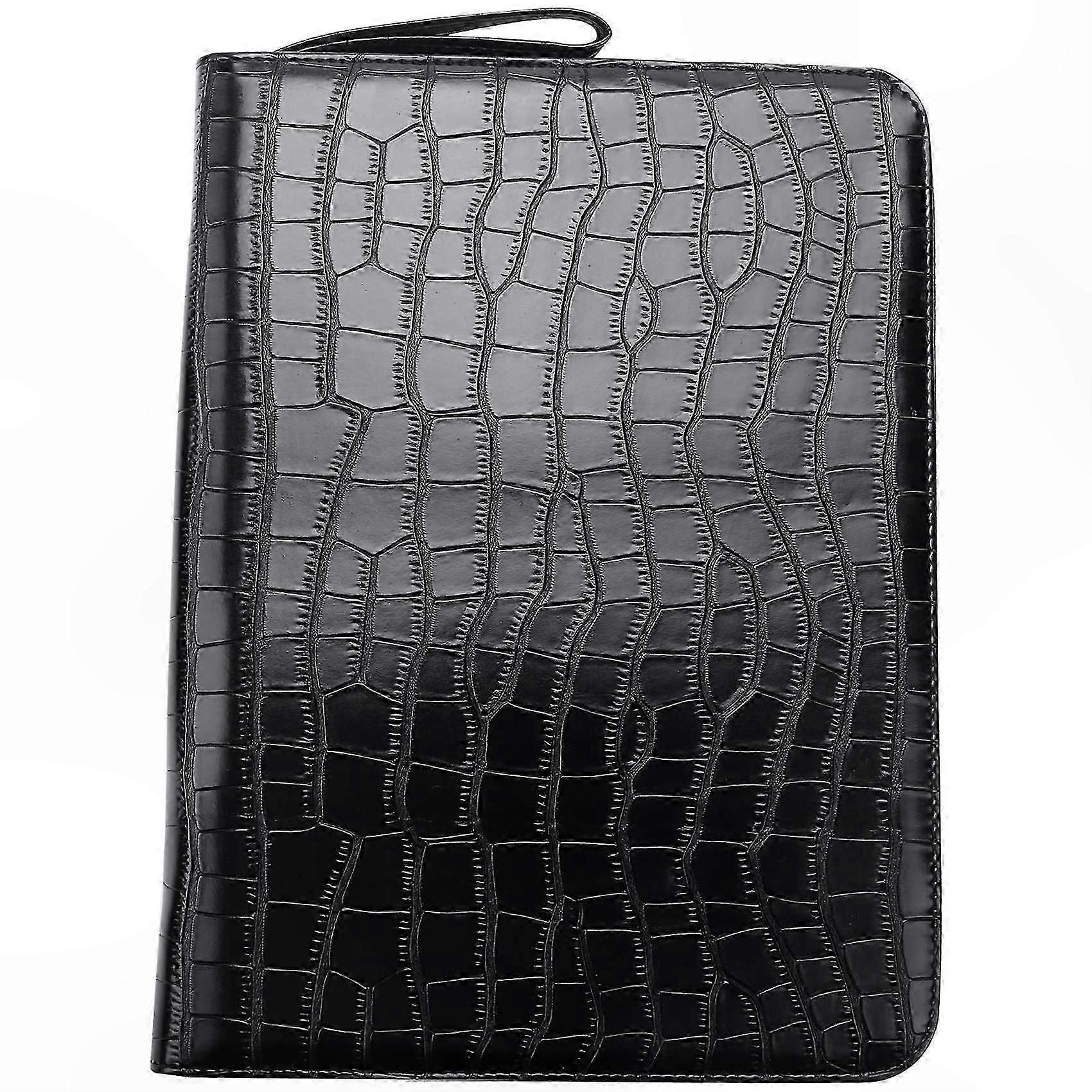 PU Leather Pen Case with 48 Slots for Fountain Pens and Pencils Black Storage Bag Organizational Pouch for Writing Instruments