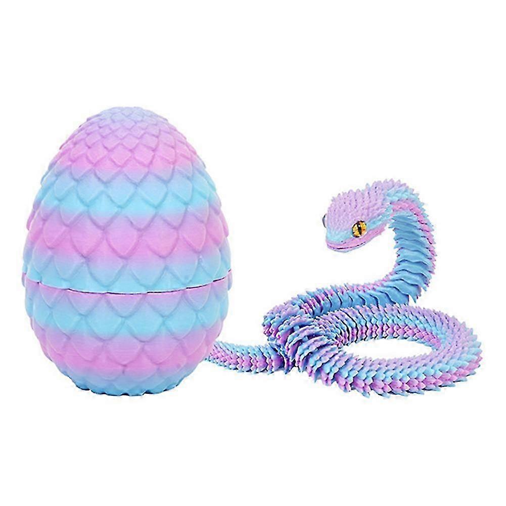 3D Printed Snake Dragons Egg Portable 3D Printed Decompression Toy for Office Car Home