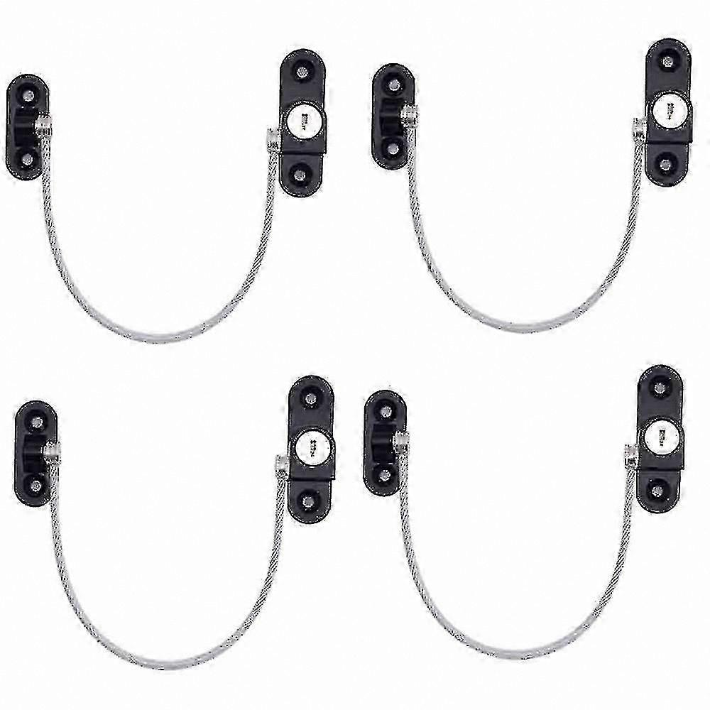 4-Pack Window Restrictor Locks for Baby Safety, Secure Window and Door Locking Mechanism
