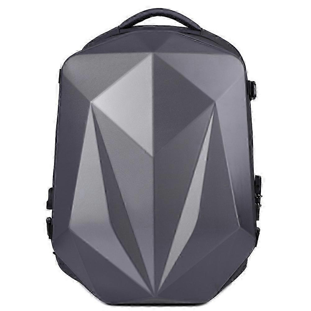 תרמיל גב לגיימינג ועסקים בצבע אפור כהה: מעטפת קשיחה עמידה למים עם אבטחה נגד גניבה לגברים ולנשים