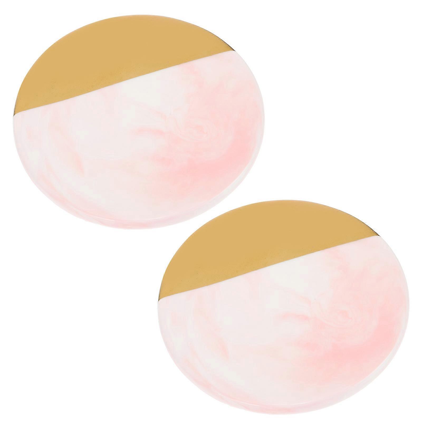 Nail Mixing Palette with Marble Design, Nail Art Display Tray for Manicure, Cork Backed for Stability, Elegant Finish