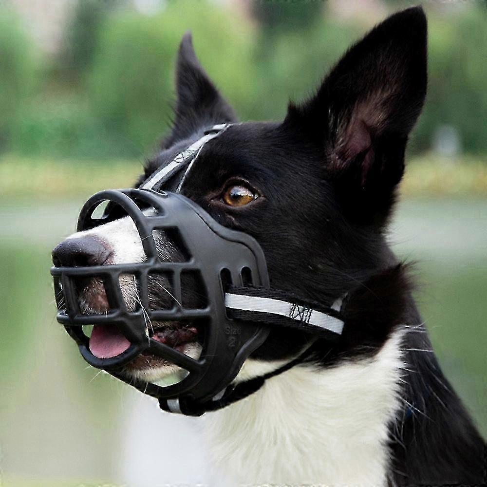 Adjustable Dog Muzzle Silicone Breathable Strong Basket Lightweight & Durable 7 Sizes