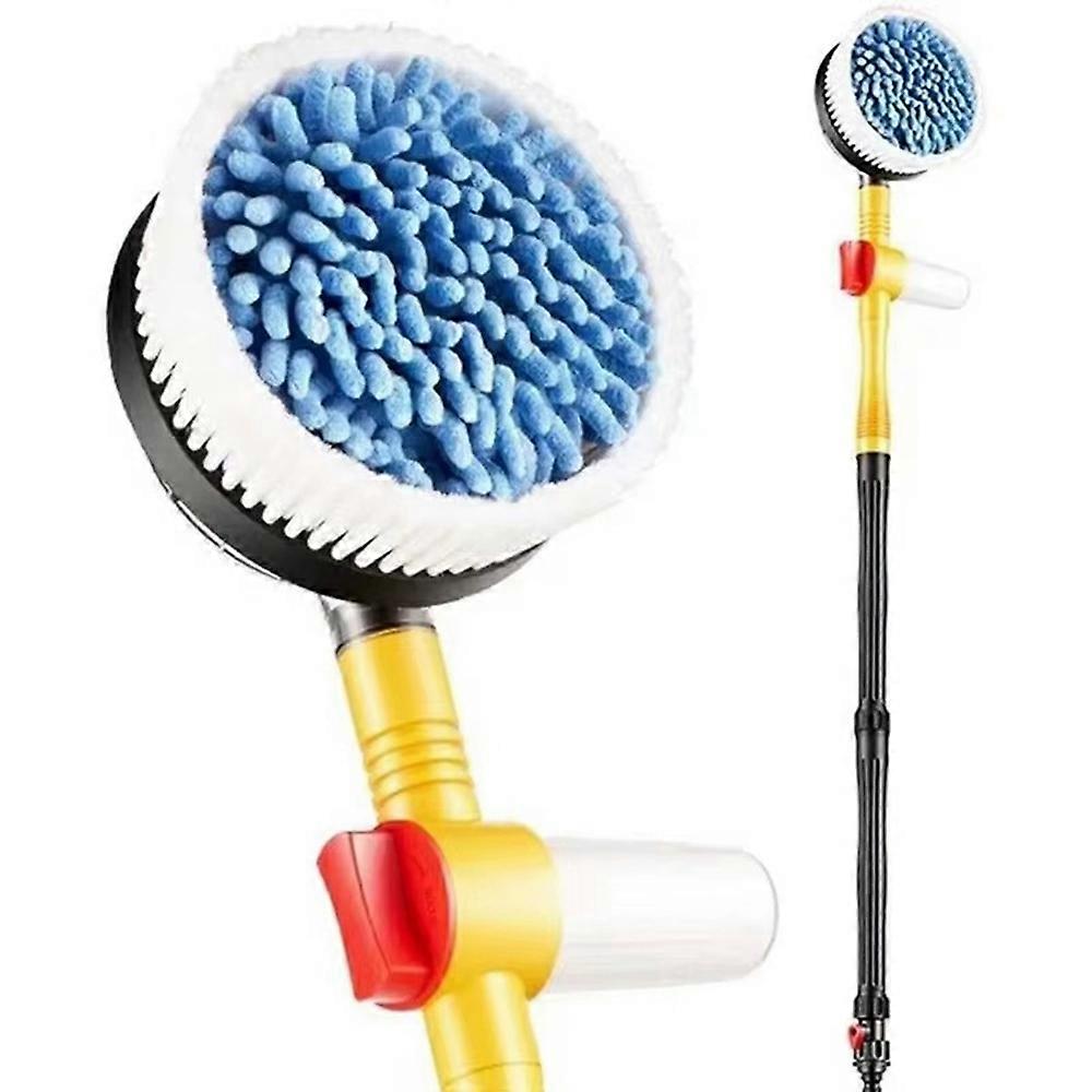 Portable Car Washing Kit with Replacement Chenille Cover Car Wash Brush Rotary Mop Automatic Foam Cl