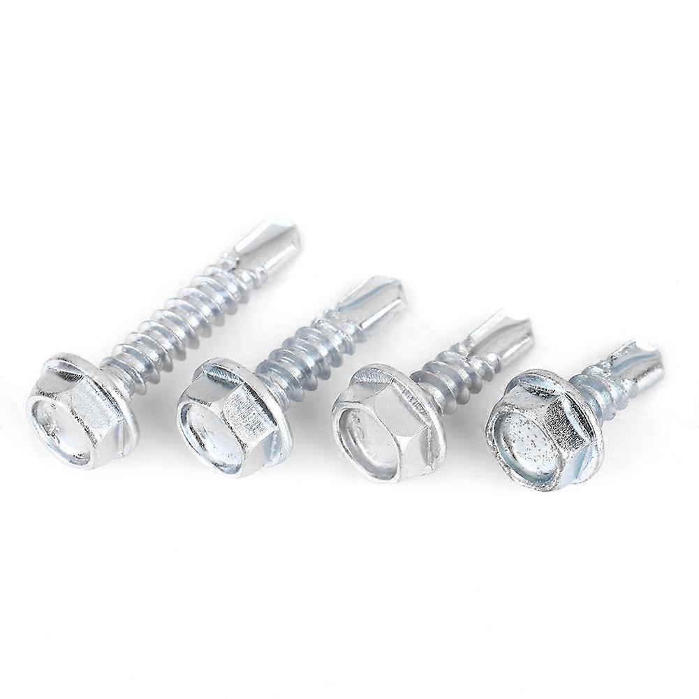 200pcs Zinc-Iron Self Tapping Drill Screws Kit, Various Sizes