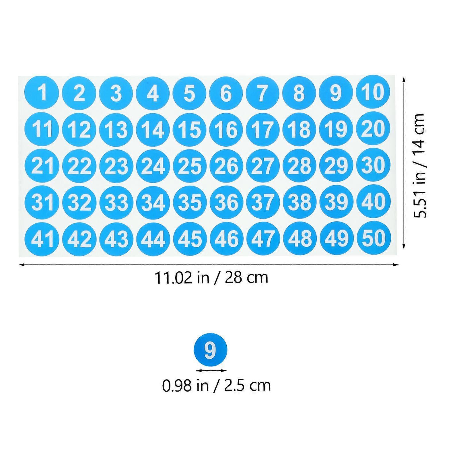 8 Sheets of Number Stickers Number Label Stickers Number Stickers Number Labels