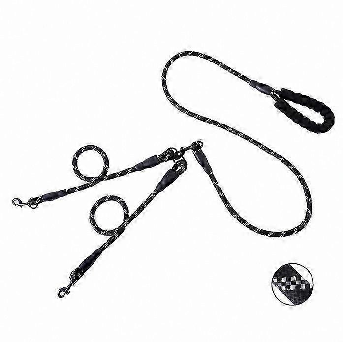 Adjustable Dual Dog Leash, 150cm Nylon Lead for Two Dogs, Detachable Pet Walking Rope