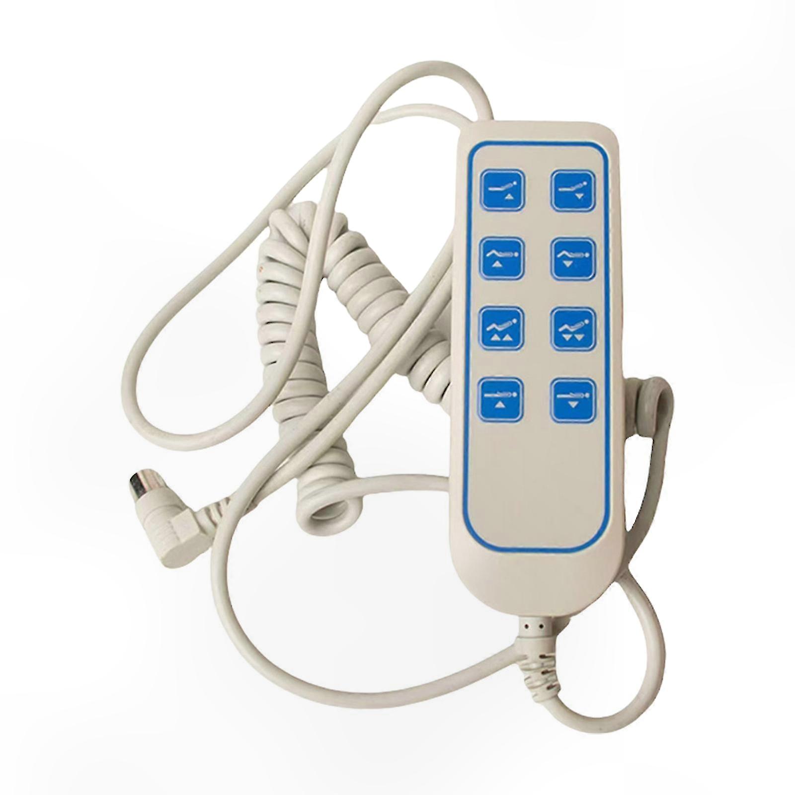 Electric Bed Control Panel with 8-Pin Connector for Adjustable Beds Remote Control Replacement Manual Button Operating Board