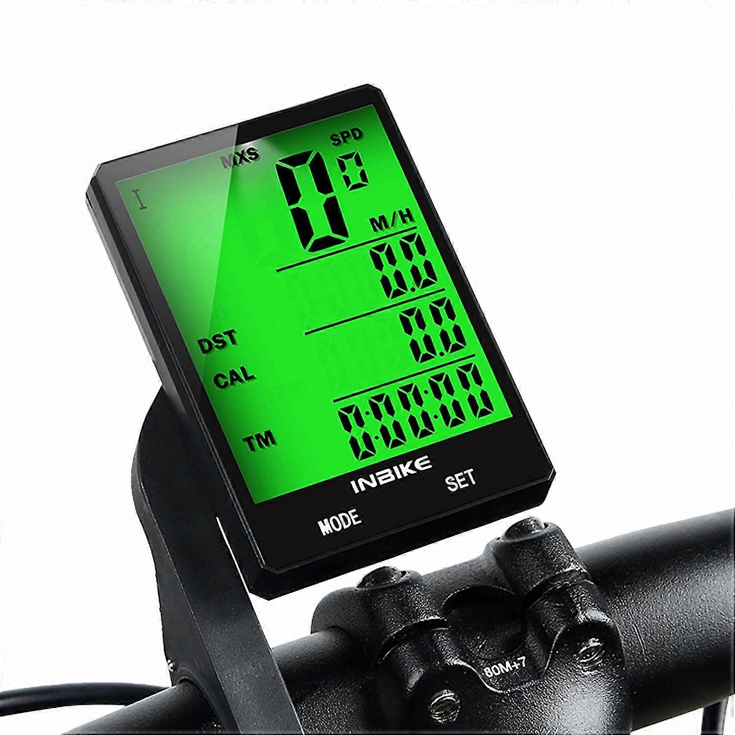 Wireless Bike Computer 2.8" Multifunction Waterproof Cycling Speedometer Odometer for Riding