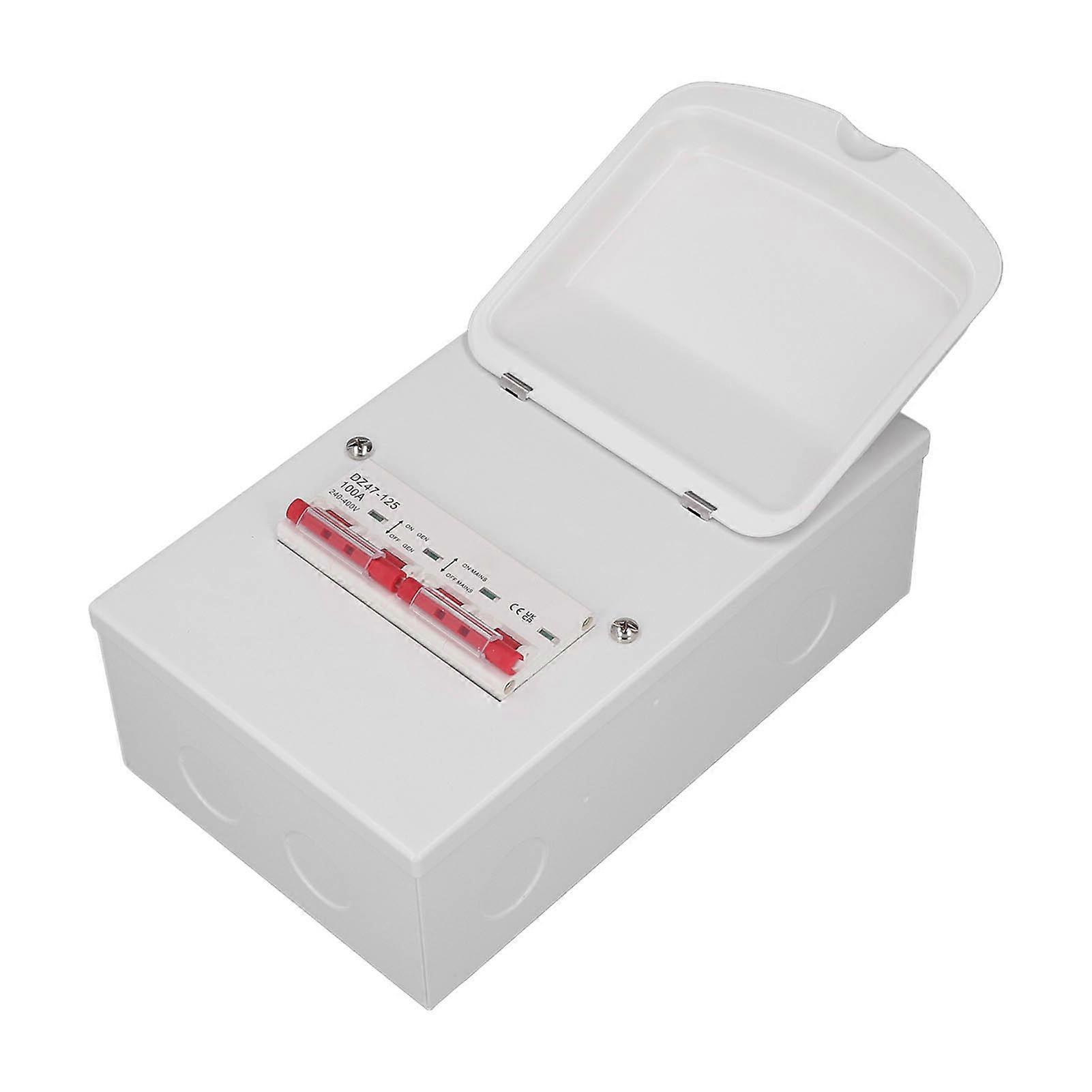 Interlocking Circuit Breaker Single Phase Main to Generator 100A Changeover Switch with Distribution Box 240‑400V 