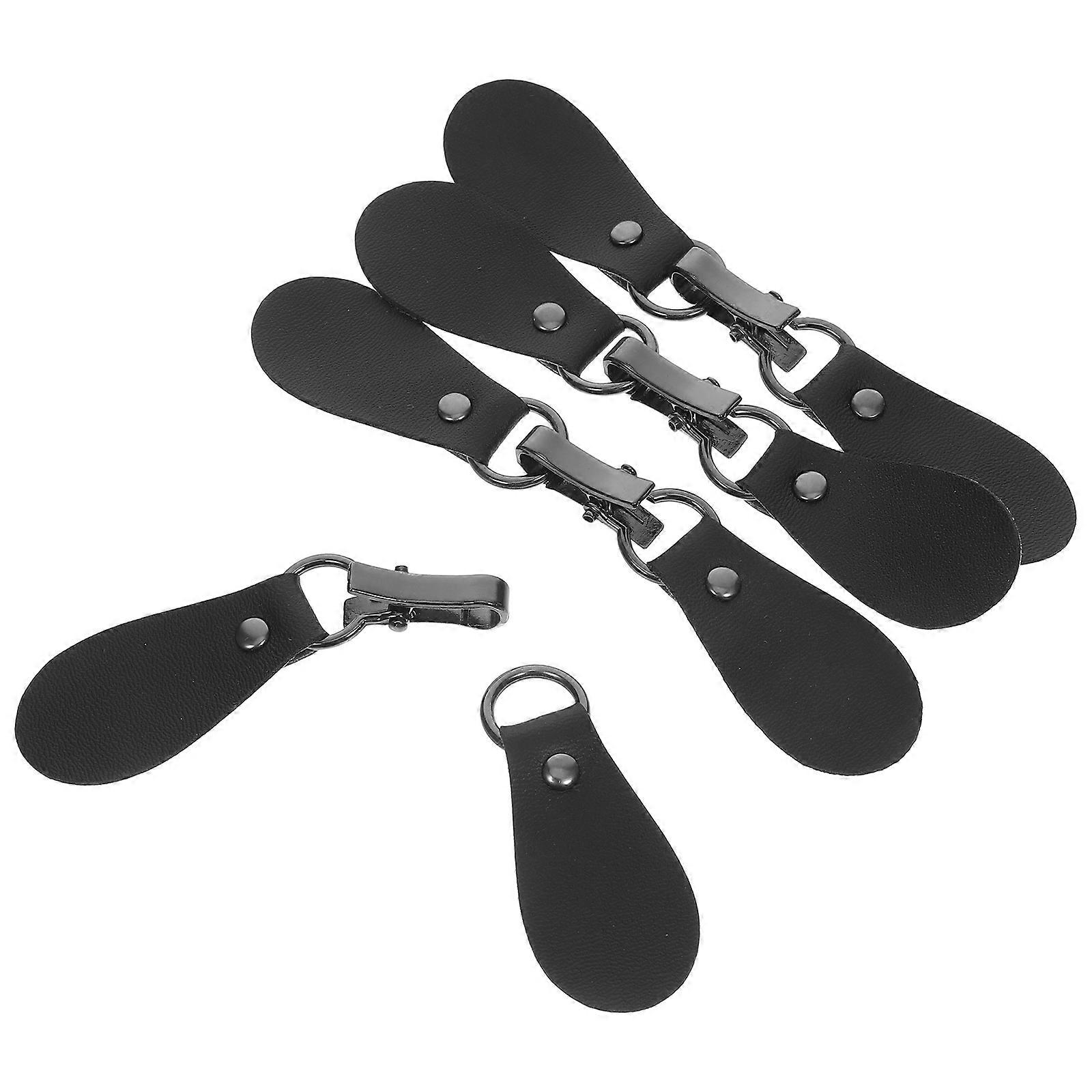 4PCS Fashion Metal Clothing Hooks Simple Overcoat Connection Buckles with Artificial and