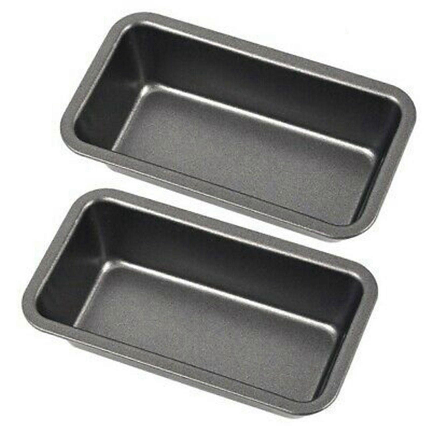 2Pcs Bread Pans for Baking Nonstick Carbon Steel Loaf Toast Mold Cake Loaf Baking Bakeware