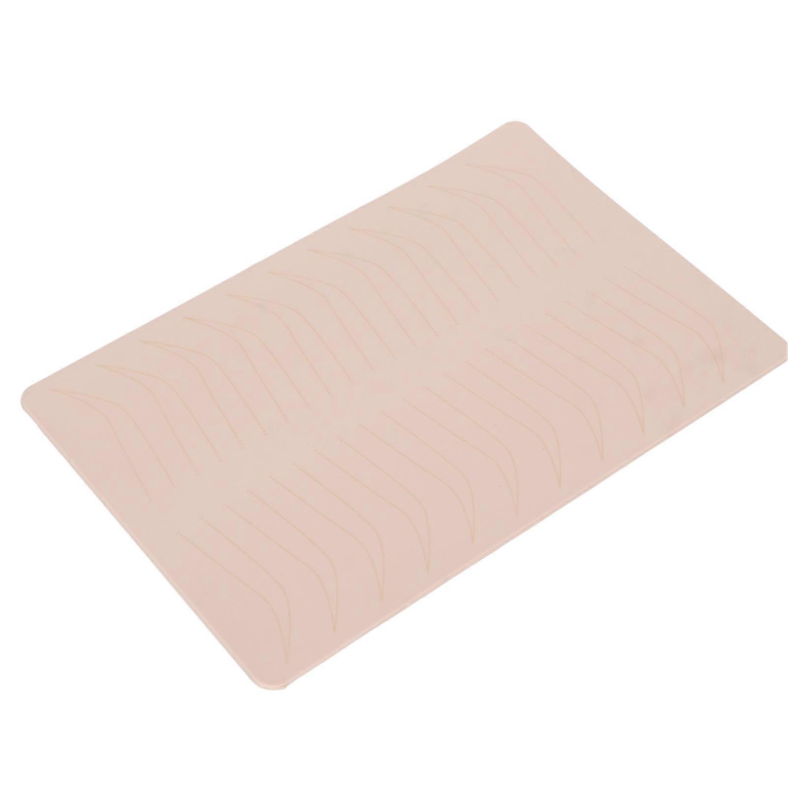 Eyebrows Practice Skin 0.1in Thick Double Side Soft Silicon 14.5x22cm