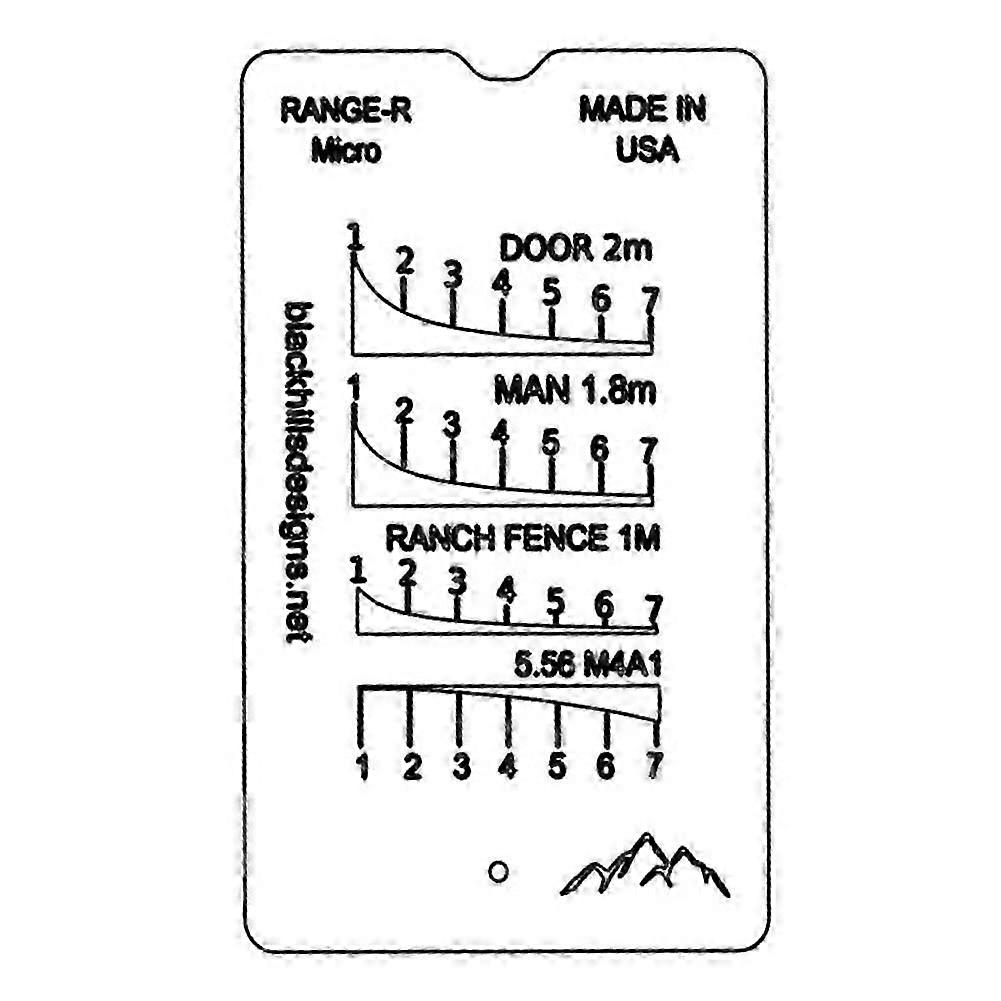 range finder card for hunting and archery tactical gear