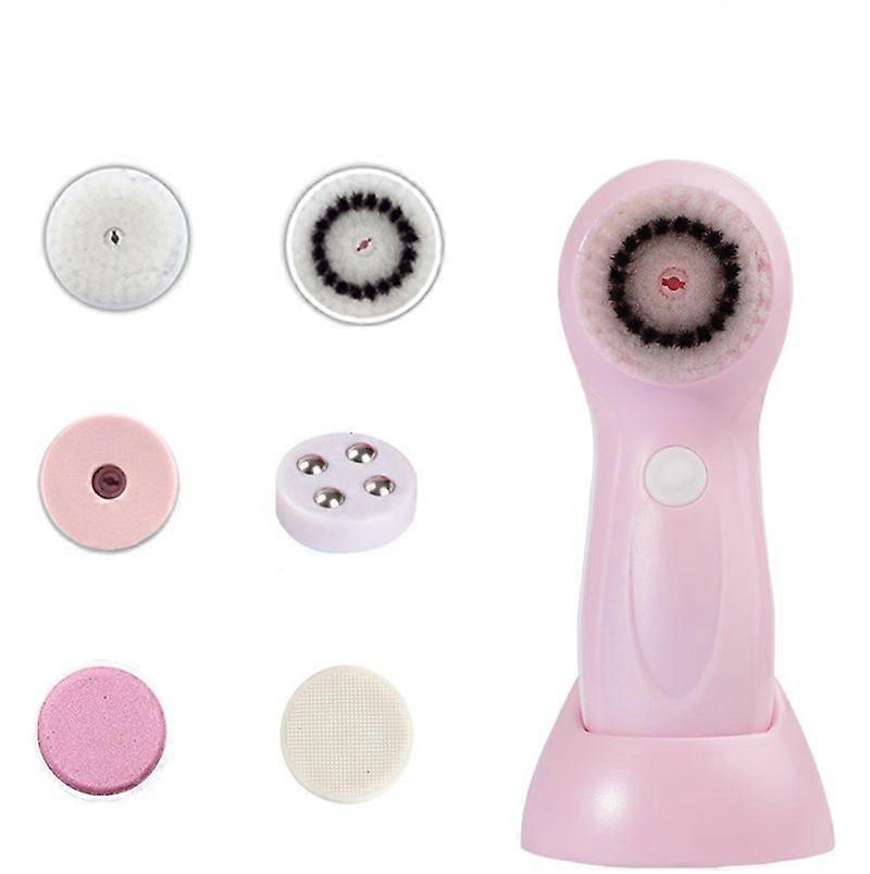 Electric Face Brush Advanced Face Cleansing Brush with 6 Interchangeable Heads & 2 Speeds - Premium Face Scrubber & Massaging Tool Device for Men &