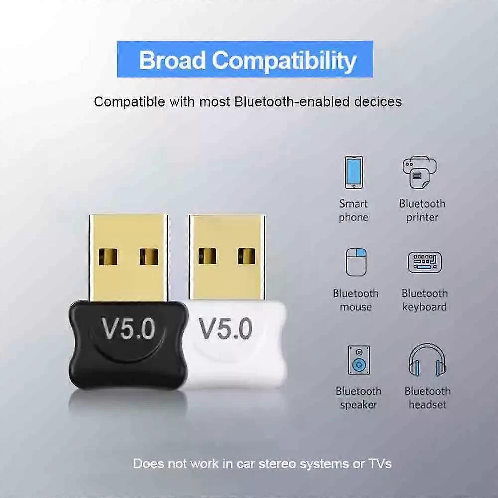 Bluetooth-compatible 5.0 Receiver Transmitter USB Adapter Audio Encoder Wireless USB Adapter Suitable for  PC Laptop