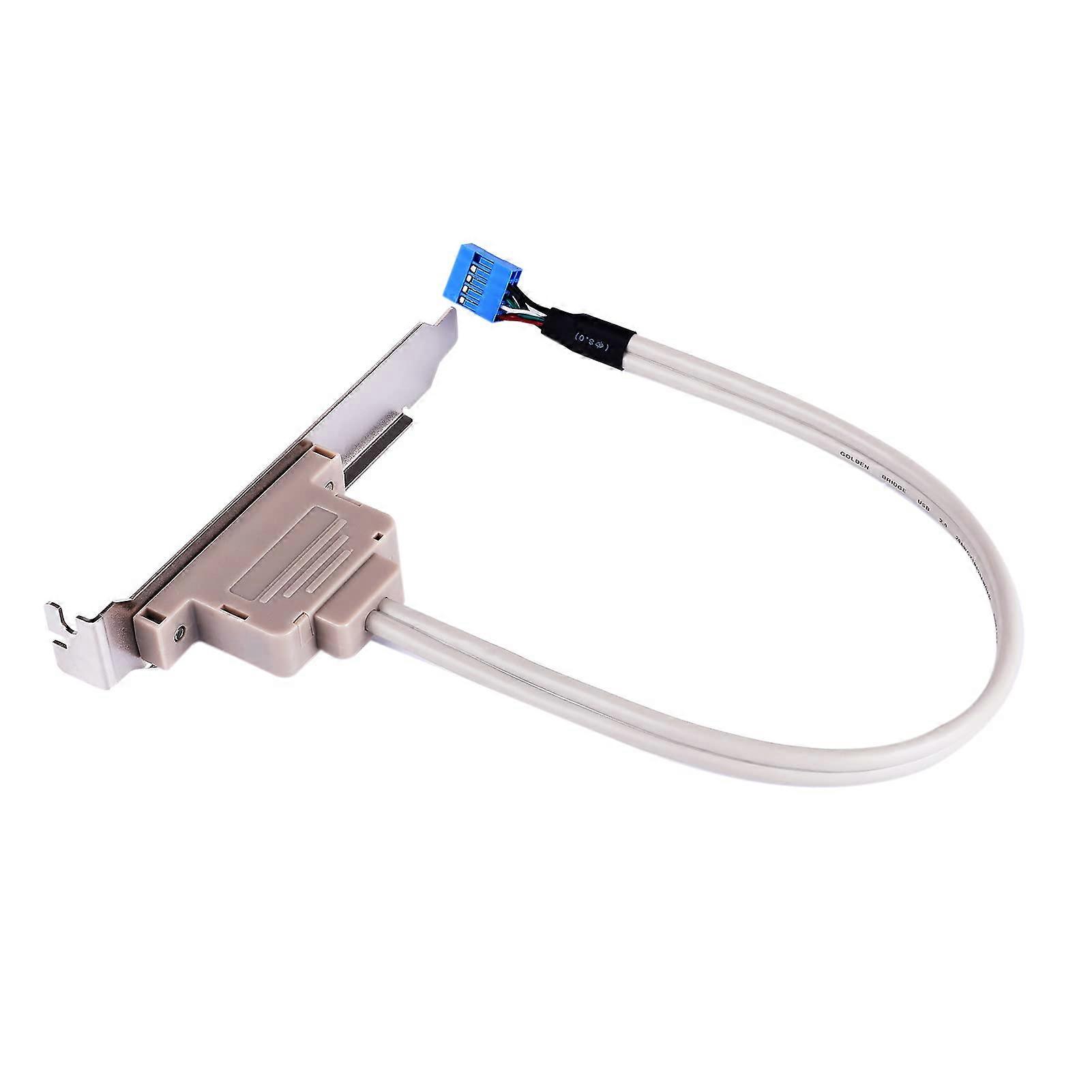 2 Ports USB 2.0 Female to 9 Pin Header Extension Cable With Bracket For Motherboard Space Saving Durable Rear Panel