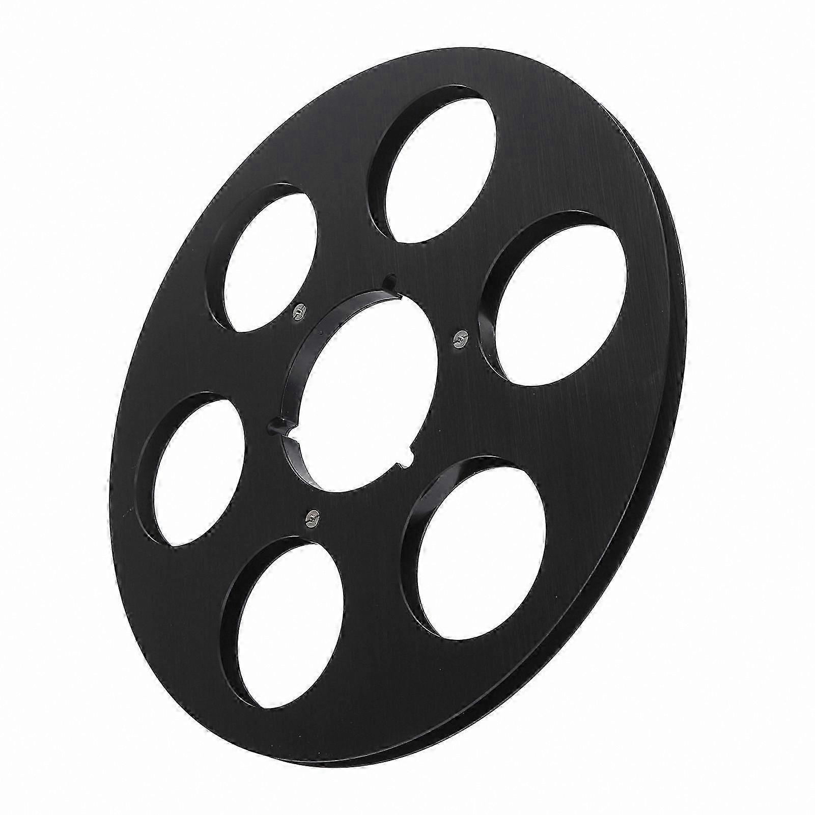 بكرة شريط ألومنيوم أسود ، 10.5 بوصة ، تصميم 6 فتحات للاعبين من بكرة إلى بكرة ، بناء متين