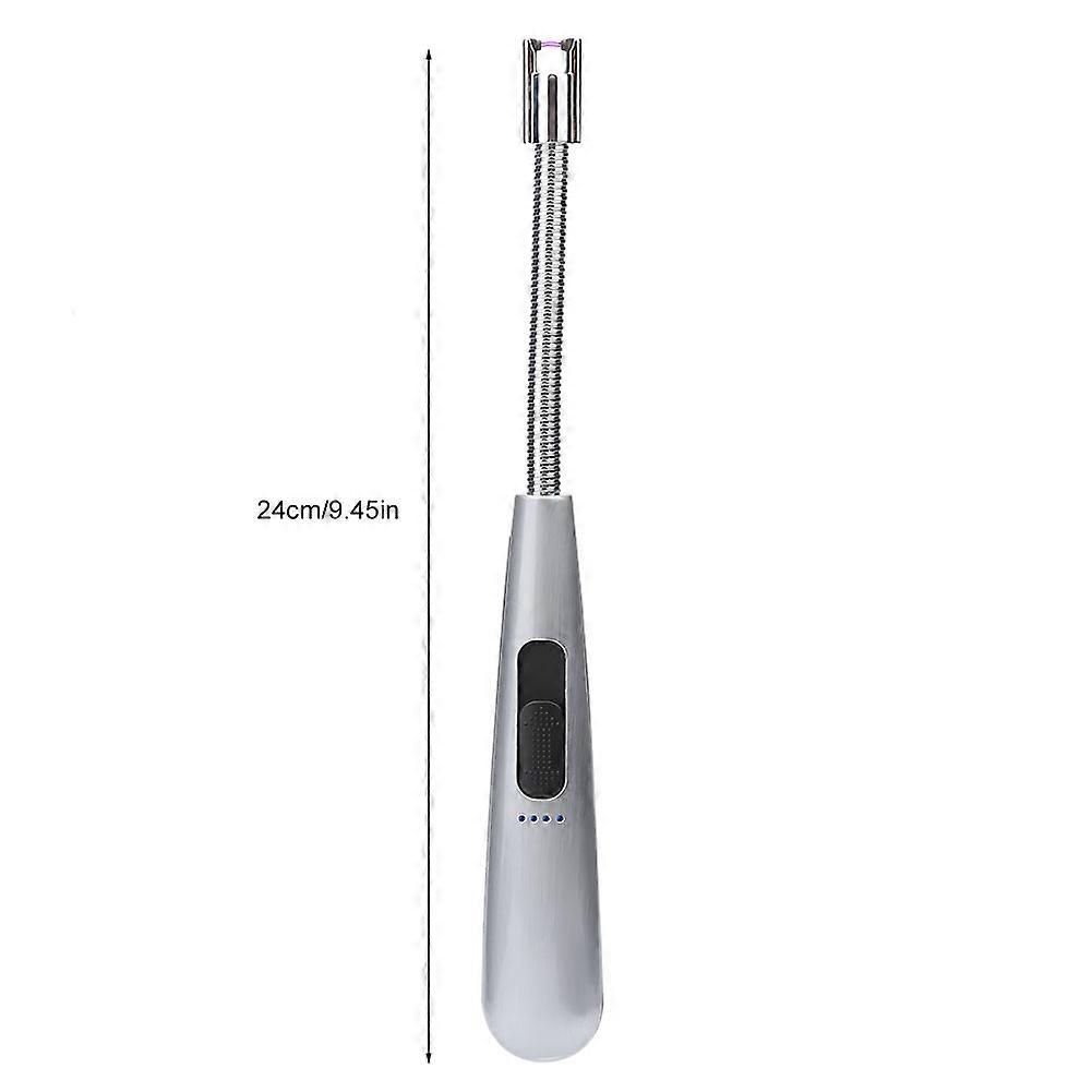 360° Rotatable Electric Arc Lighter USB Rechargeable 220mAh Silver