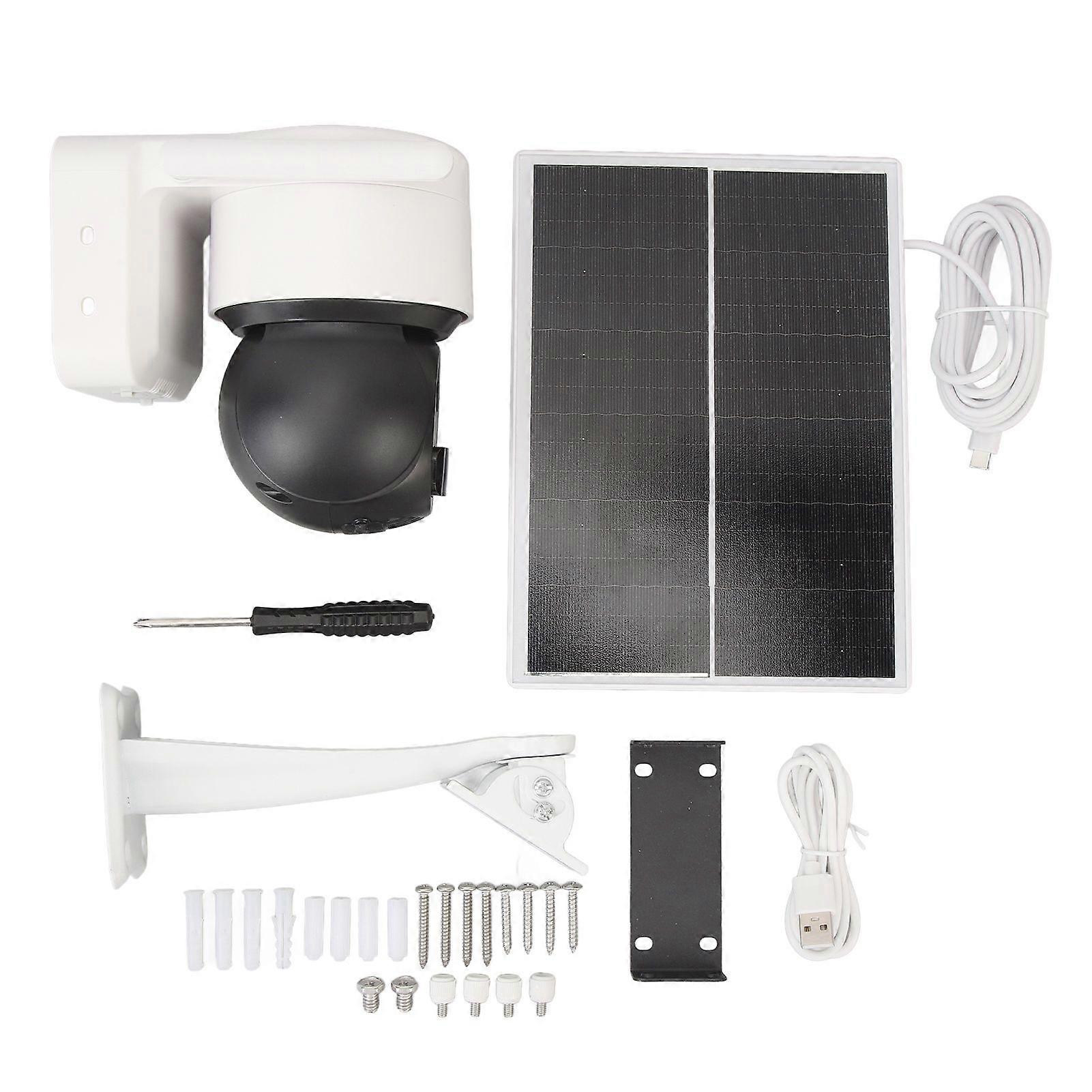 Outdoor Security Camera with Solar Panel 6600mAh 2 Way Talk 3MP HD 345 Rotation Night Vision Human Detection WiFi Cameras