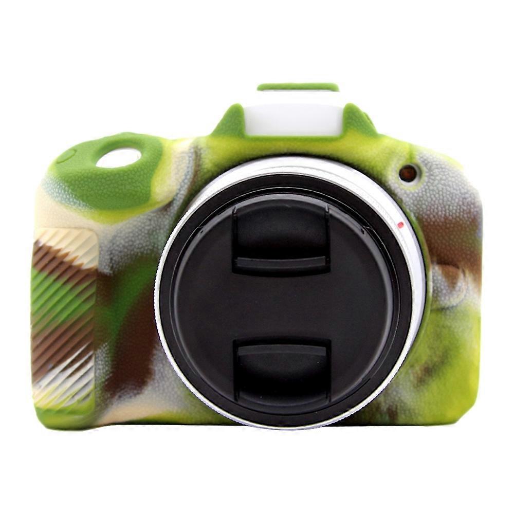 For Canon EOS R50 Litchi Texture Protective Cover Soft Silicone Camera Anti-drop Sleeve - Camouflage