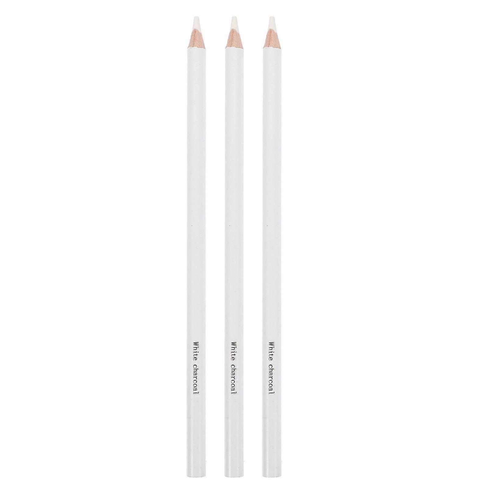 3Pcs Charcoal Pencils Sketch White Pencils Drawing Sketching Painting Tools