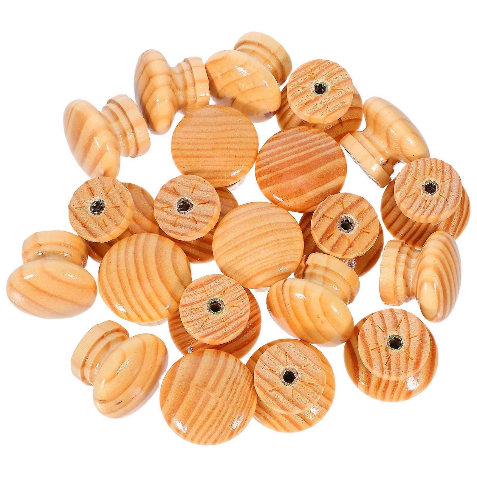 Wood Cabinet Pull Single Hole Round Handles 40Pcs Durable Drawer Pulls for Wardrobe