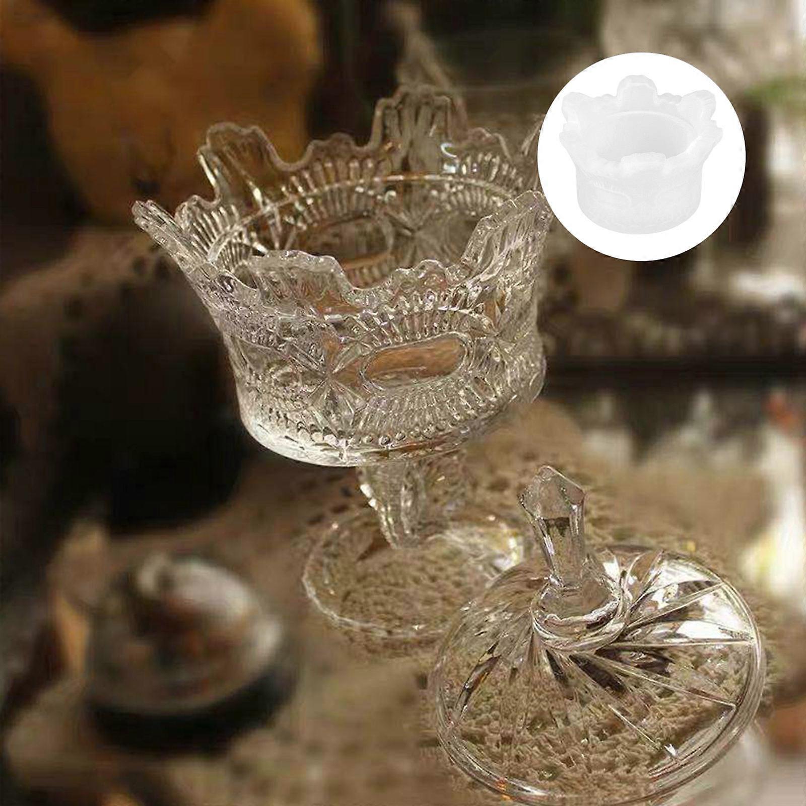 Elegant White Crown Jewelry Storage Box Casting Mold For Handmade Gifts Designed For DIY Enthusiasts 1 Set