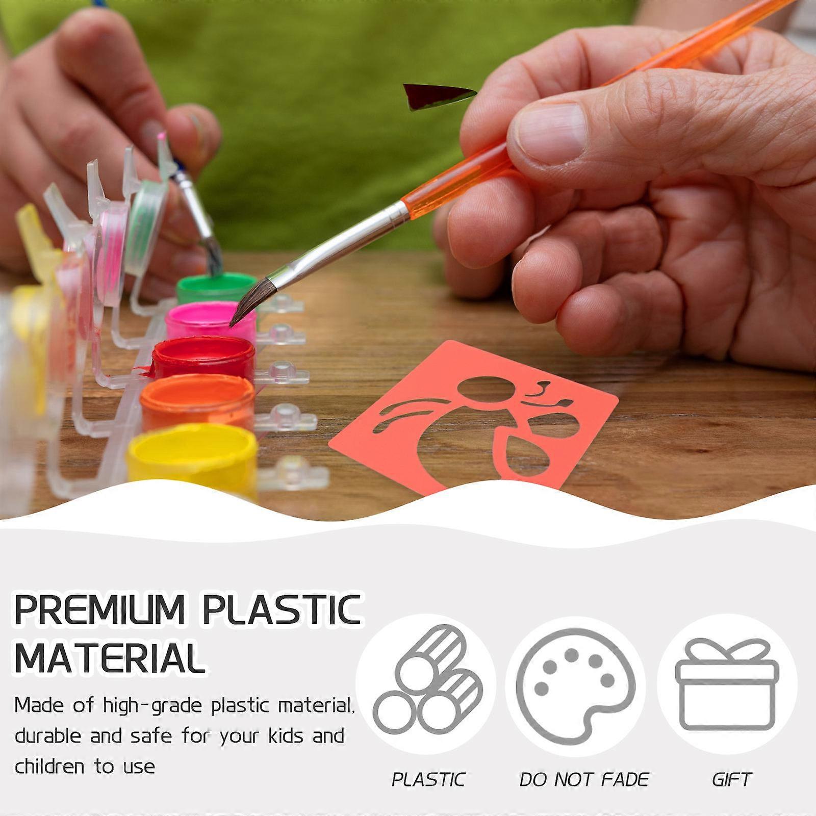 Kids Drawing Stencils Animal Vegetable Shapes for DIY Use 3Sets