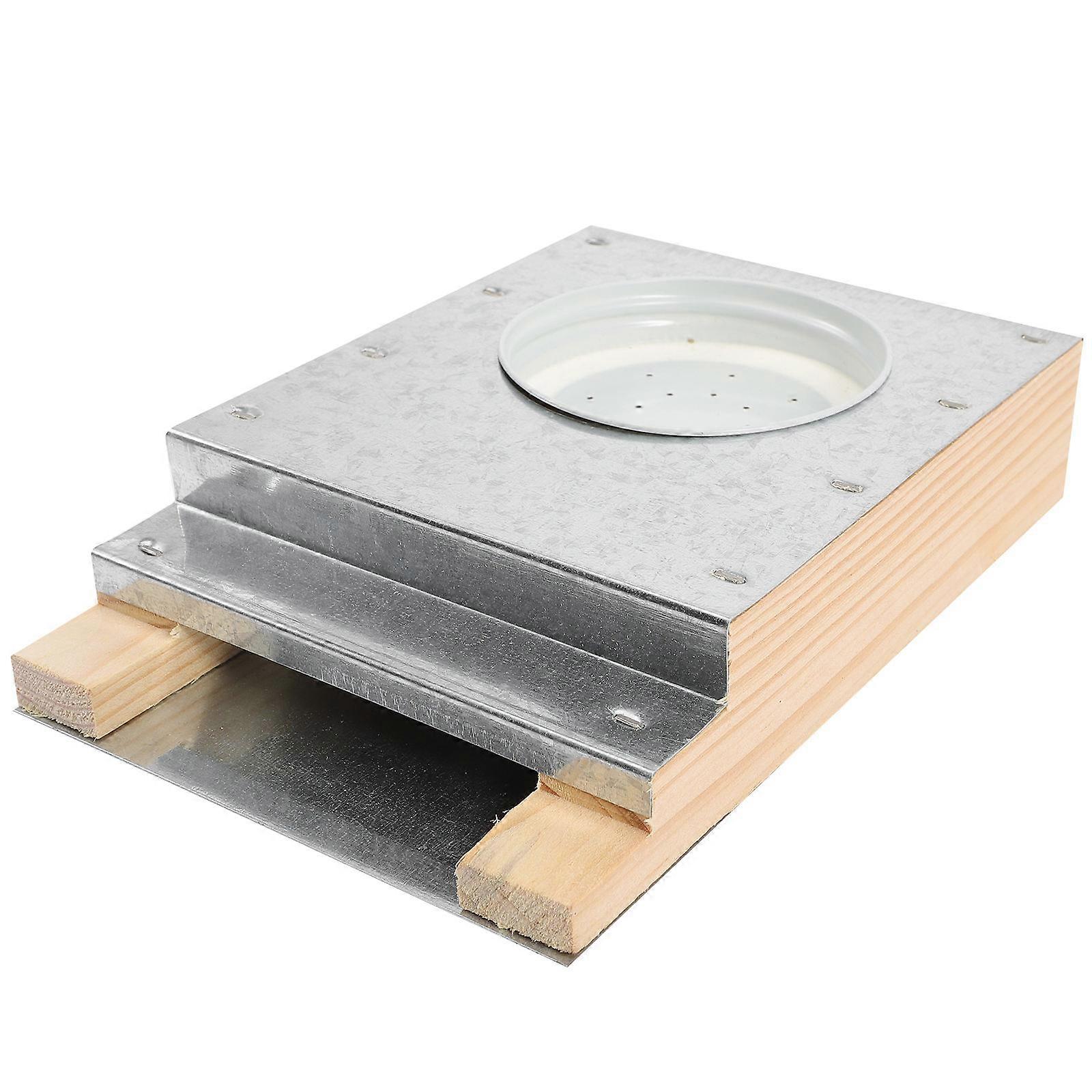 Beehive Water Dispenser 2Pcs Light Wood Base Feeder for Beekeeping