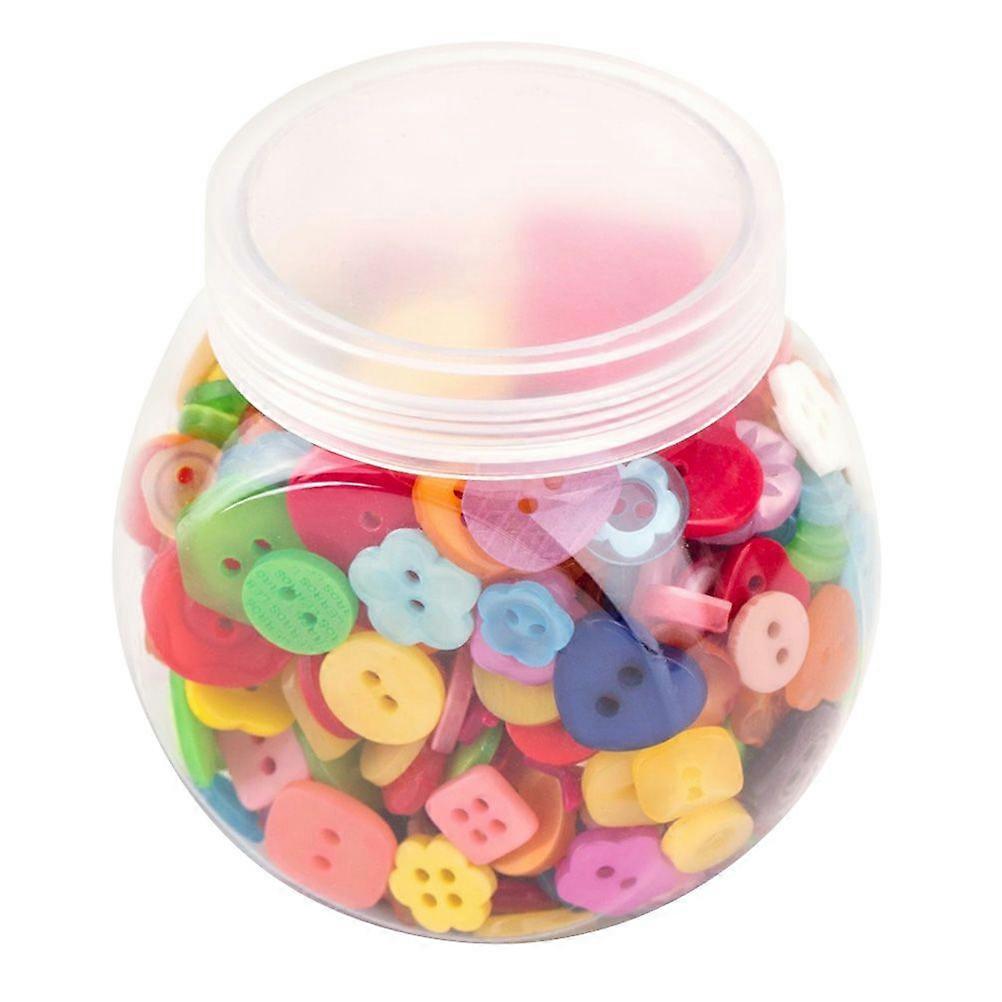 1 Bottle Colorful Mini Tiny Buttons Resin Buttons DIY Button Handmade Materials for Sewing Crafts Making (Assorted Color)