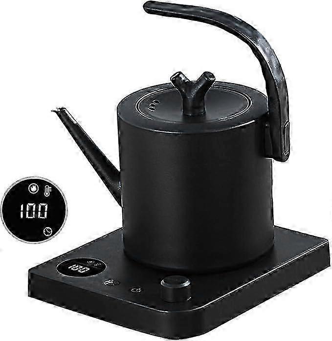 Stainless Steel Kettle with Temperature Control, 1L Gooseneck Kettle, Intelligent Anti-Dry Burning, High Temperature Auto Power Off Protection, Matt B