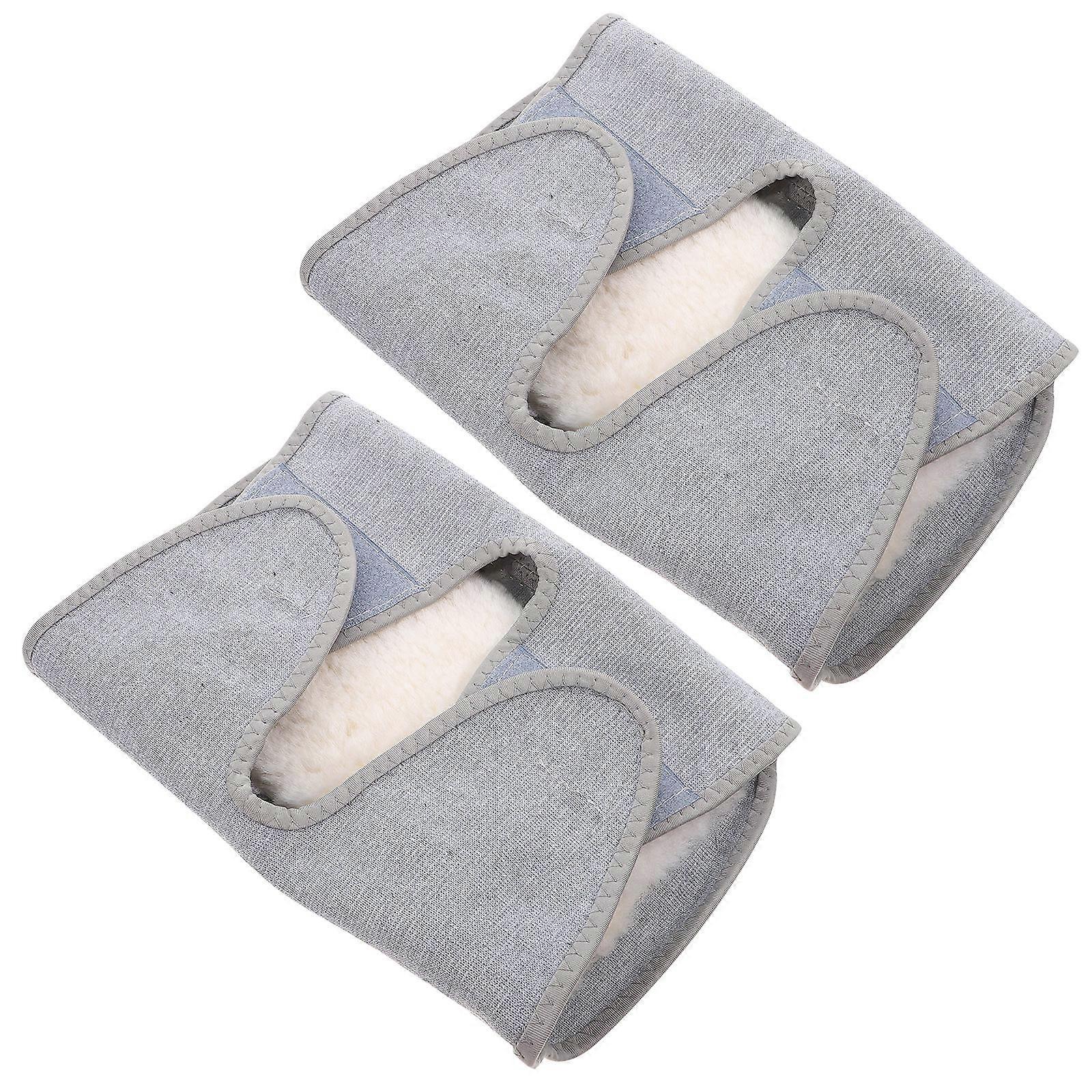 Thicken Knee for Cold Weather Use 2Pcs Gray Warm Sleeves