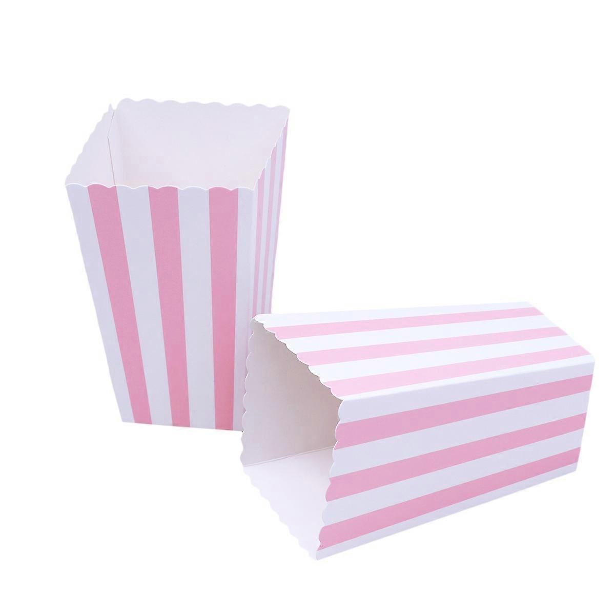 Popcorn Box Cardboard Boxes for Party Candy 24Pcs Pink Decorative Tub