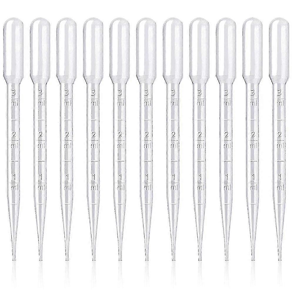 200-Pack Disposable 3ml Plastic Transfer Pipettes for Lab Use