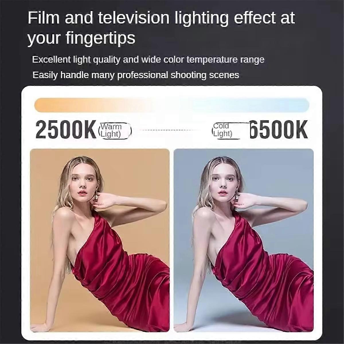80W COB Video Dimmable Light 2500-6500K Photographic LED Light (EU)